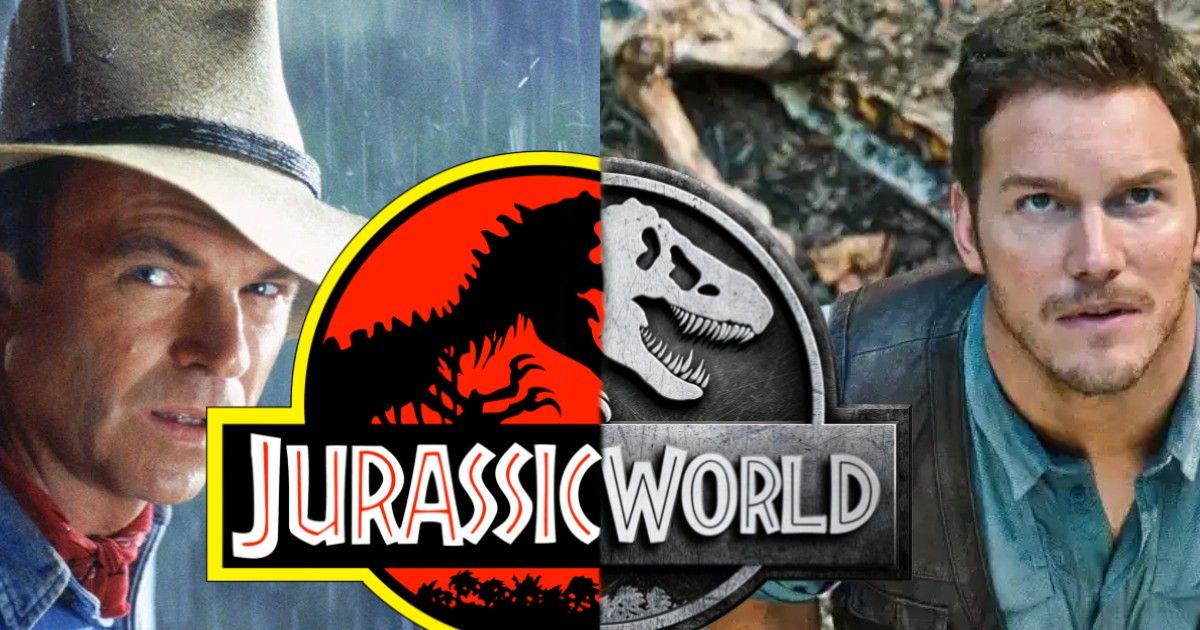 Jurassic Park original side by side with the Jurassic World reboot