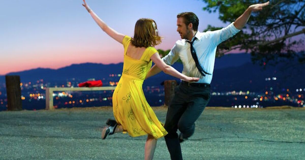 Ryan Gosling e Emma Stone em La La Land.