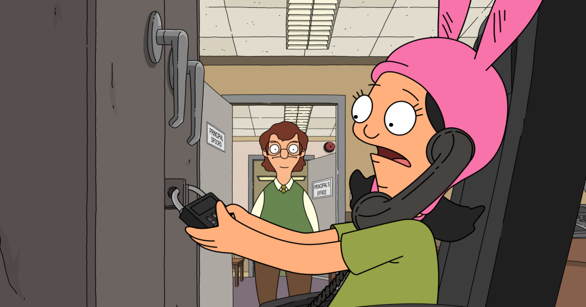 Louise picks a lock while on the phone in Bob's Burgers