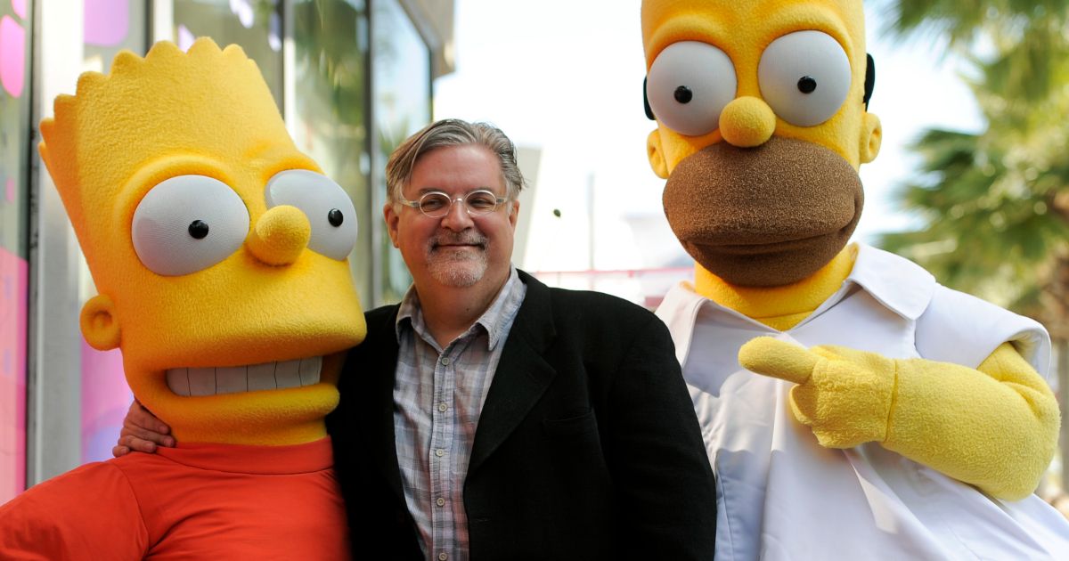 Matt Groening between The Simpsons