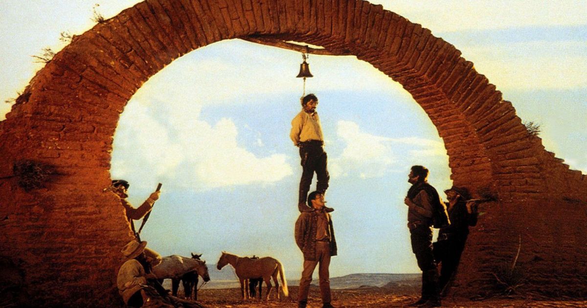 A man hangs in Once Upon a Time in the West