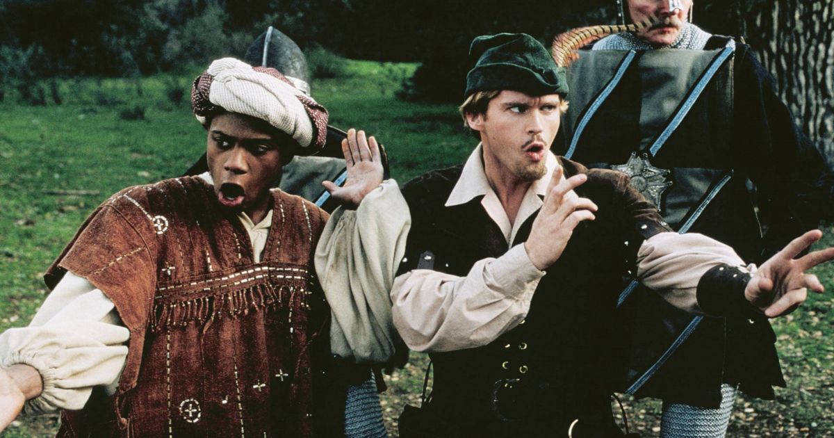The swashbuckling cast of Robin Hood lookalikes in Robin Hood Men in Tights