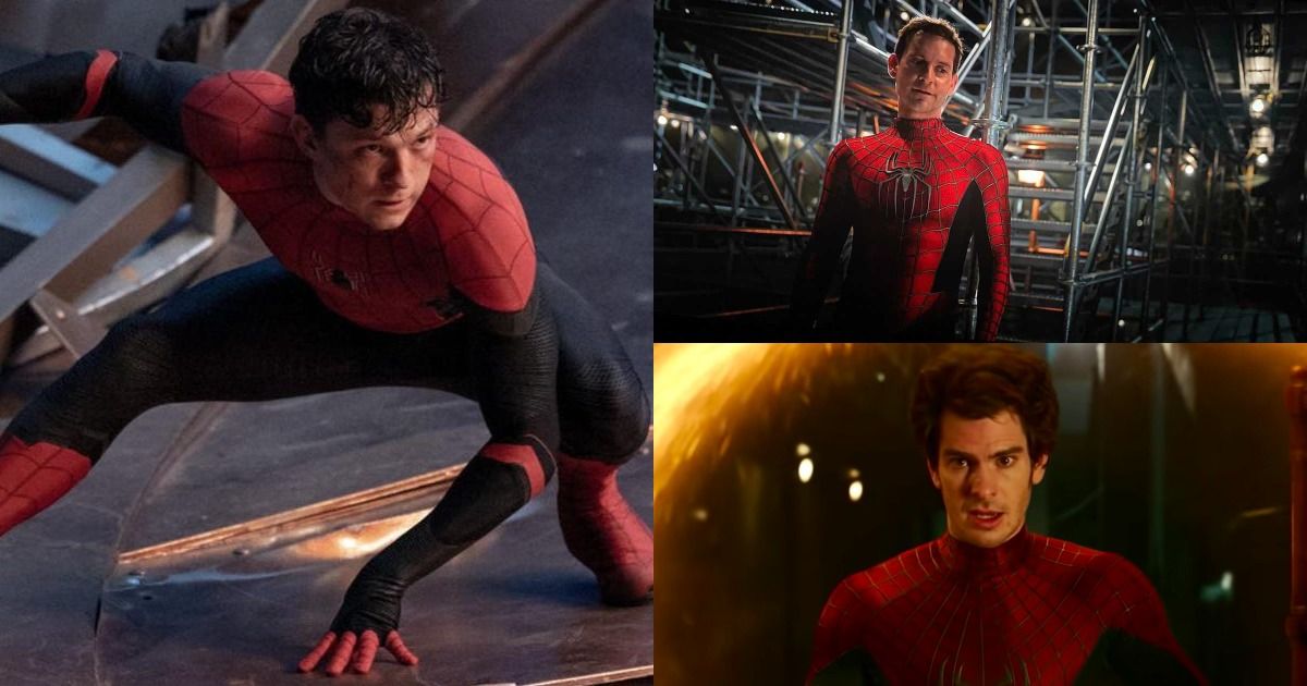 Spider-Man: No Way Home Tom Holland as Peter Parker, Tobey Maguire as Peter Parker, Andrew Garfield as Peter Parker