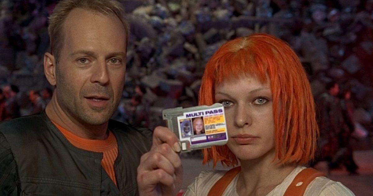 Bruce Willis and Milla Jovovich in The Fifth Element