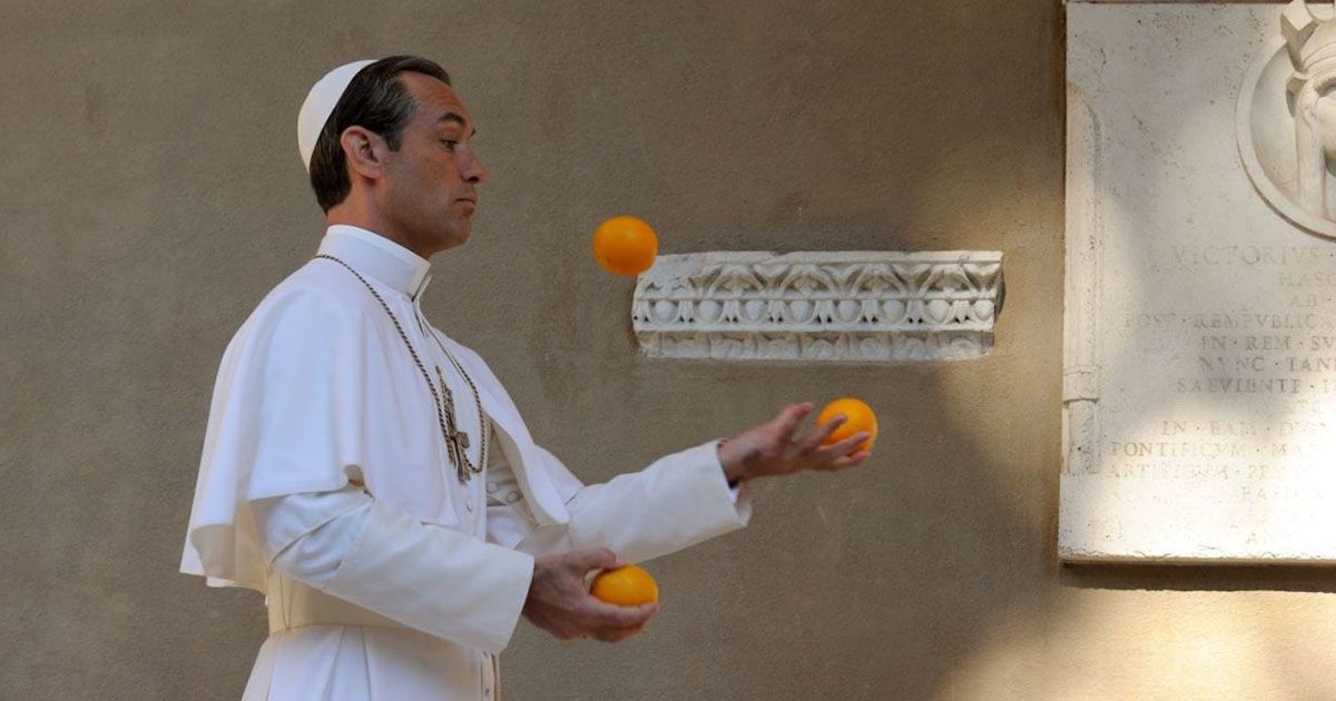 Jude Law as Pius XIII, aka Lenny Belardo, in The Young Pope