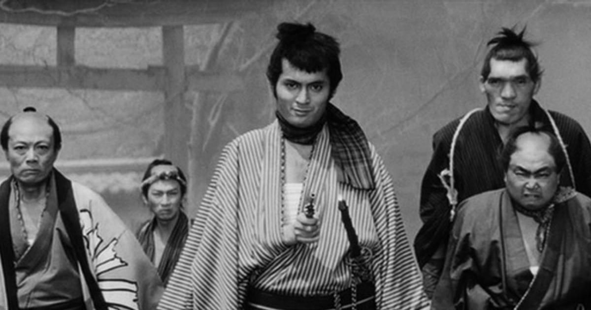 A group of the town's criminals in Yojimbo