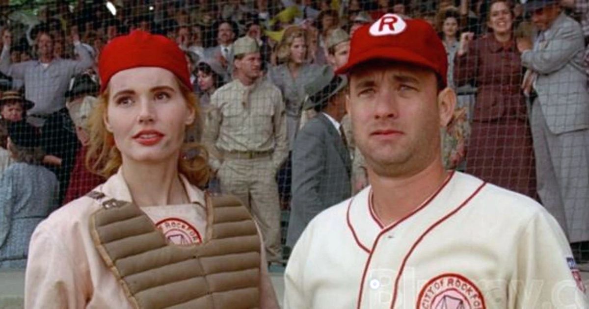 Geena Davis and Tom Hanks are in a league of their own