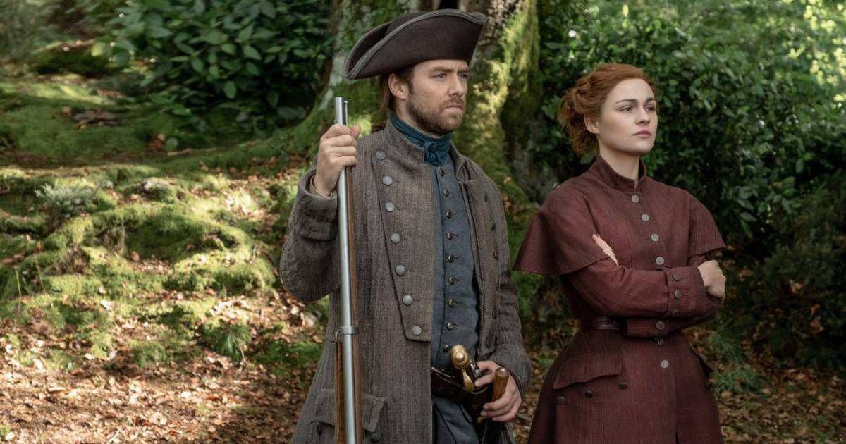 Brianna and Roger in Outlander