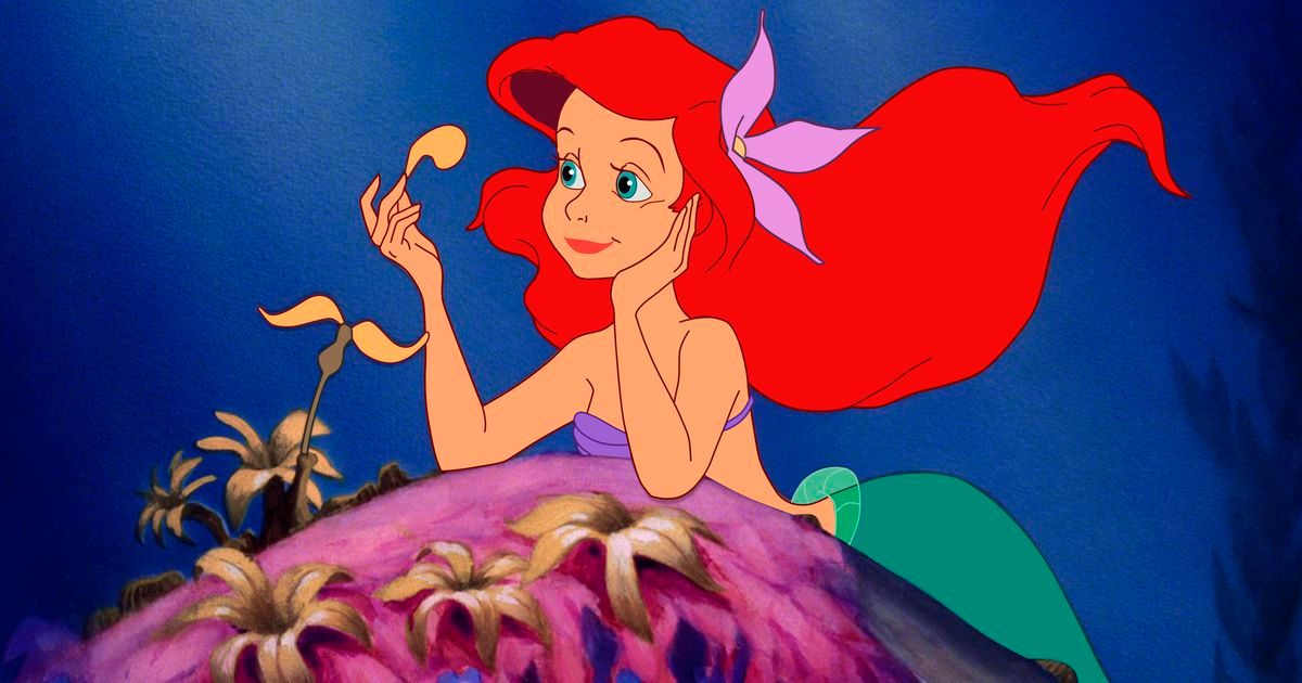 Ariel from The Little Mermaid under the sea