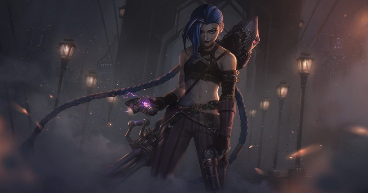 Jinx holding a weapon in Arcane.