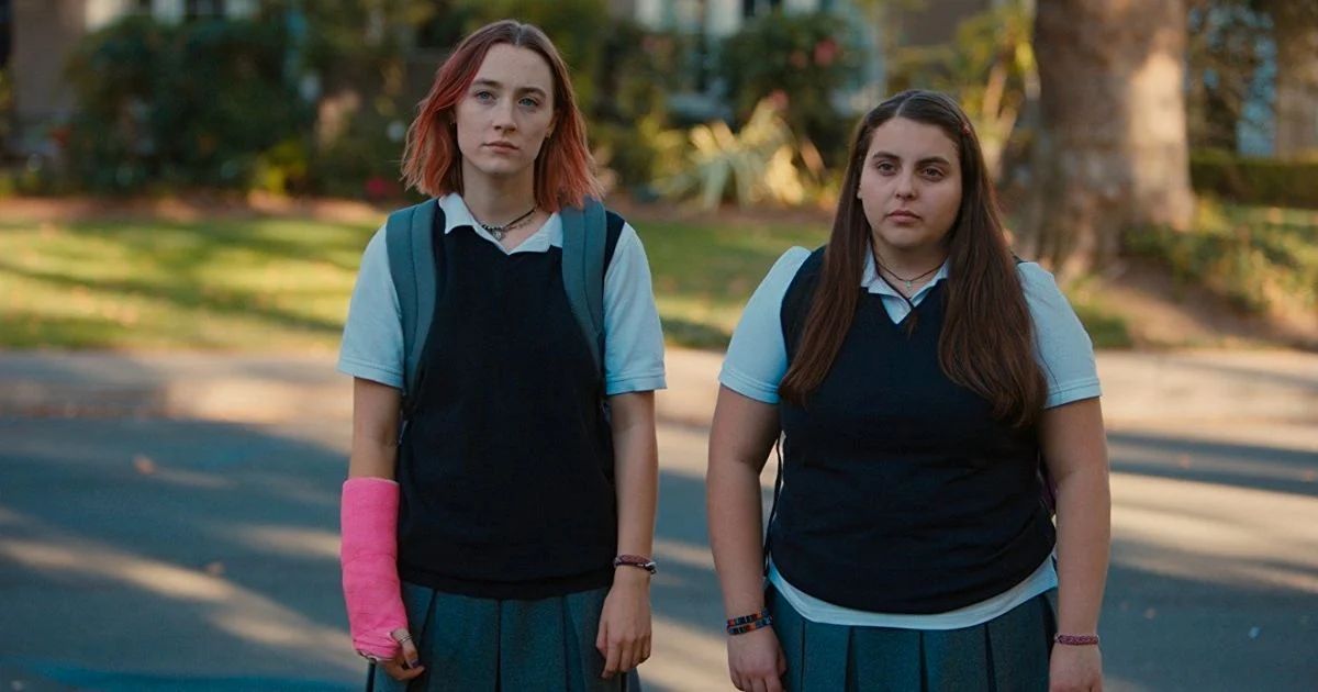 Lady Bird and her friend Julie in Lady Bird.