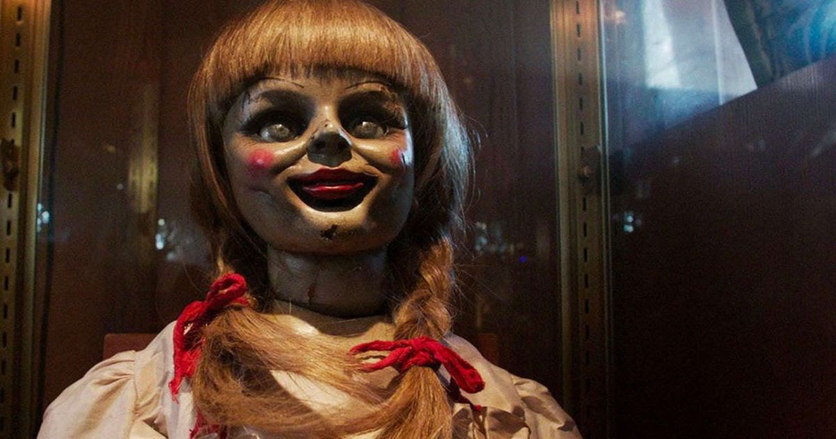 Annabelle in her case from The Conjuring movies
