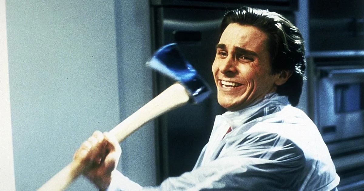 Christian Bale wields an ax in American Psycho