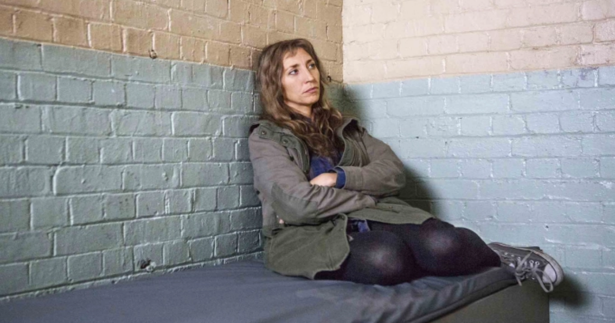 Daisy Haggard in a prison cell in Back to Life