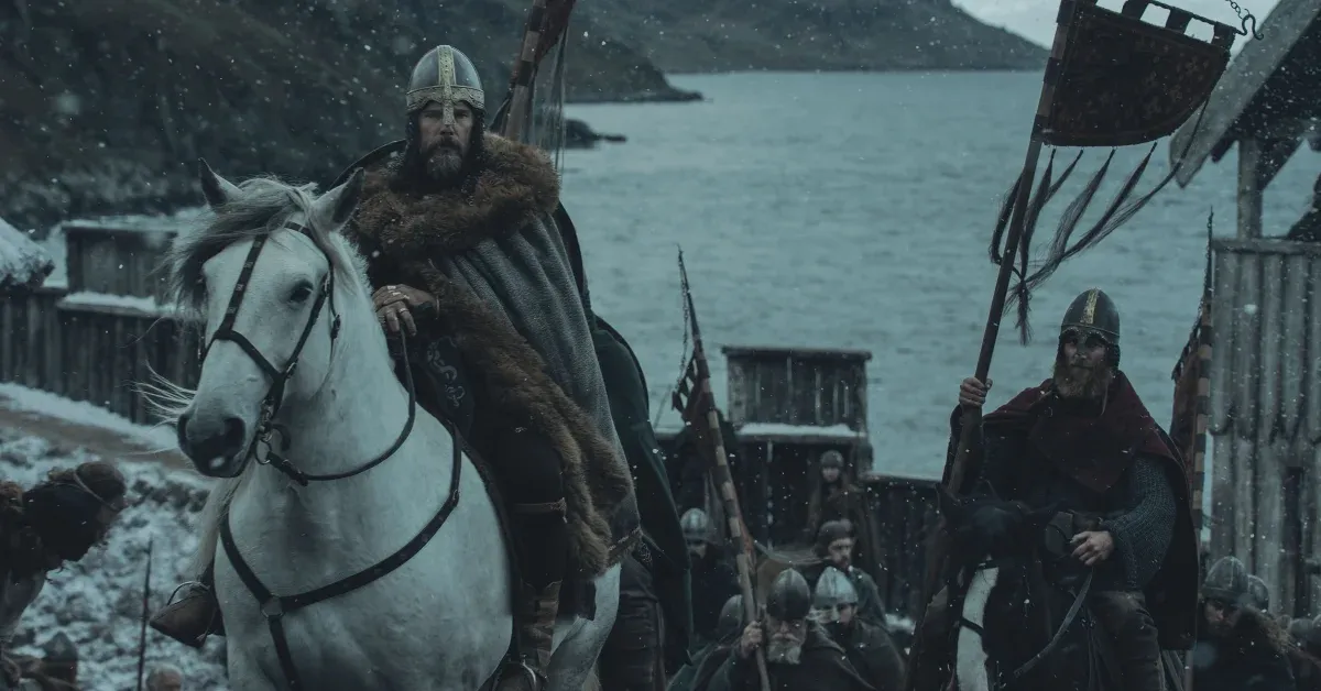 Ethan Hawke Rides a horse in The Northman
