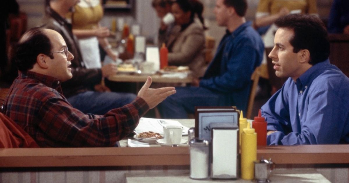 George talking to Jerry at the diner in Seinfeld