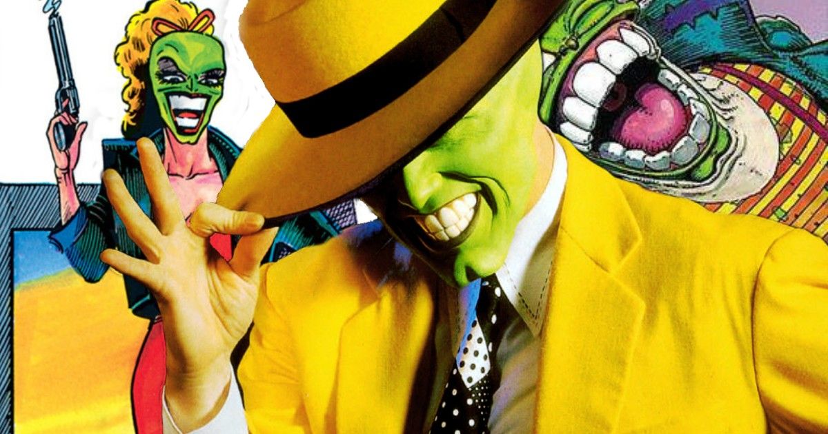 Jim Carrey and comic book characters portraying The Mask