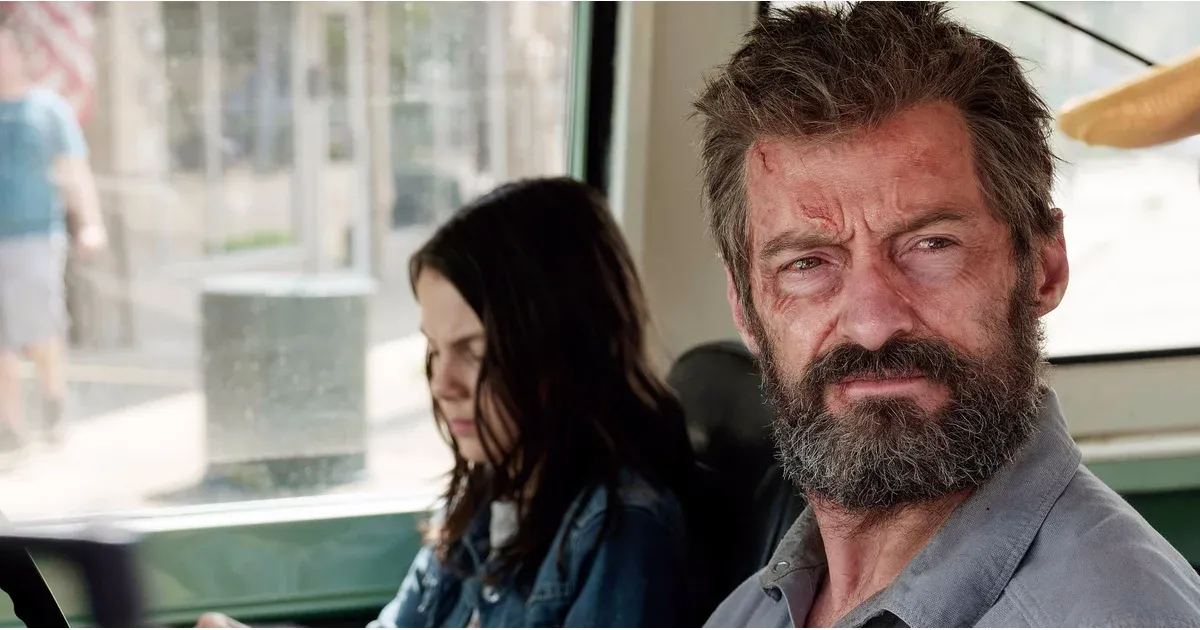 Hugh Jackman as a beat up Wolverine in Logan, one of the best superhero movies ever made