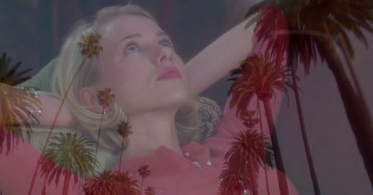 Naomi Watts and palm trees in Mulholland Drive