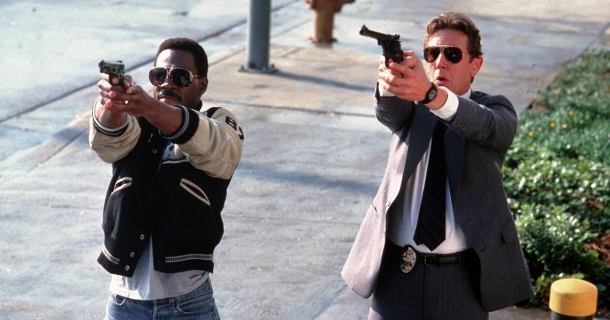 Eddie Murphy and Judge Reinhold in Beverly Hills Cop (1984)