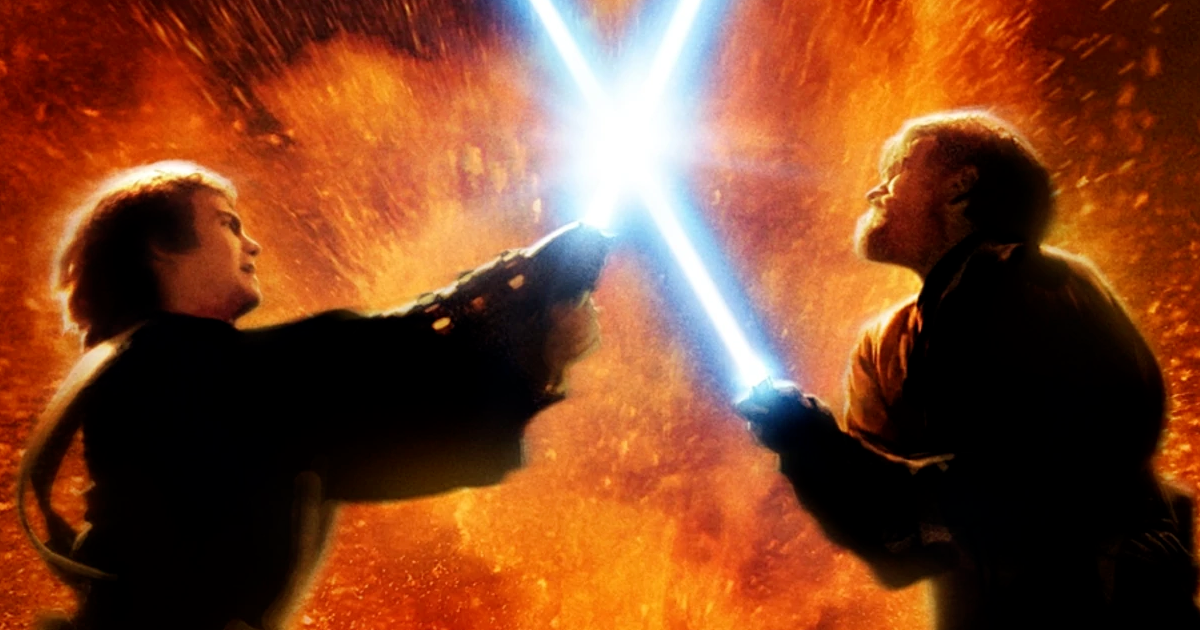 Obi-Wan vs Anakin Skywalker in Star Wars Revenge of the Sith
