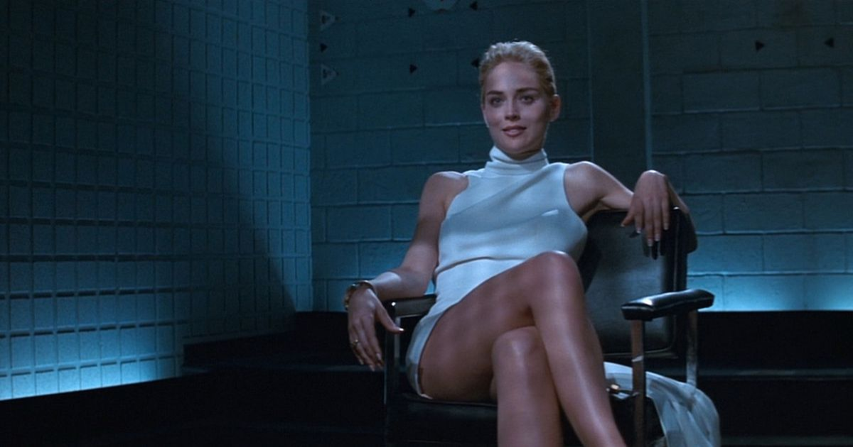 Sharon Stone's infamous leg crossing scene in Basic Instinct 