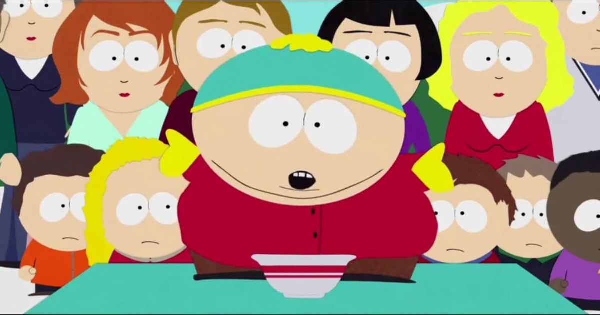 Cartman stands over a bowl of chili in Scott Tennorman must die