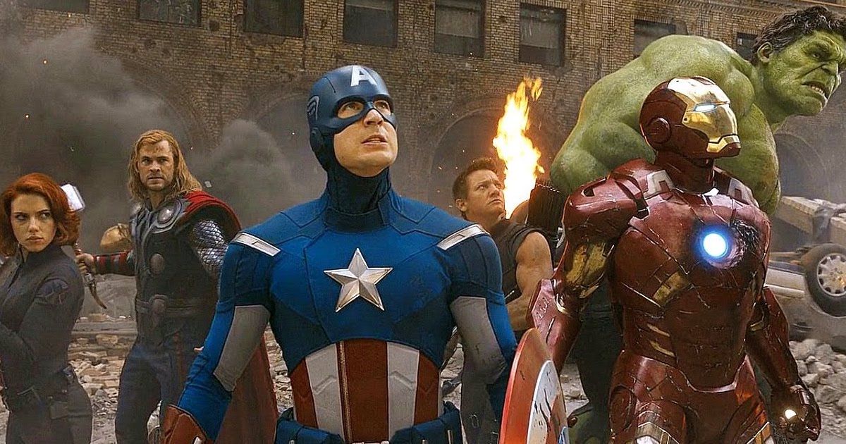 Black Widow Thor Captain America Hawkeye Iron Man Hulk Avengers 2012 Marvel