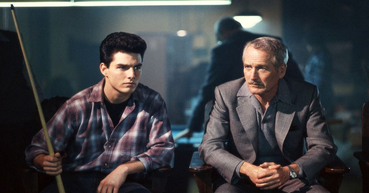 Tom Cruise and Paul Newman in the pool house in The Color of Money