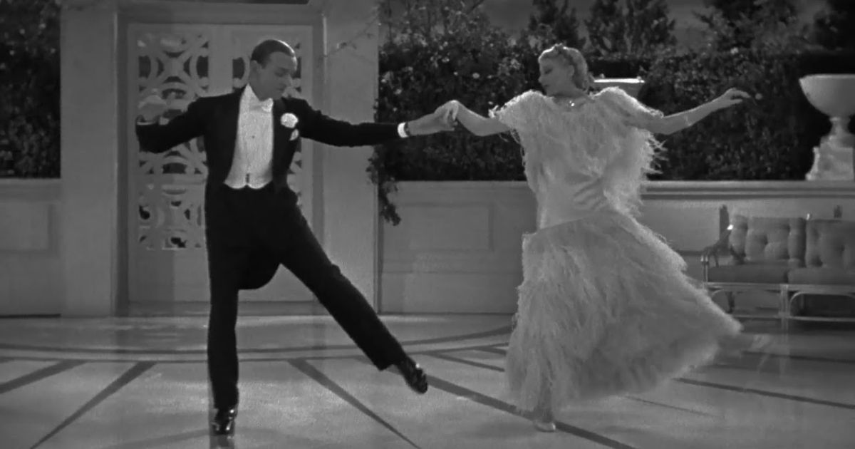 Fred Astaire and Ginger Rogers dancing in Top Hat