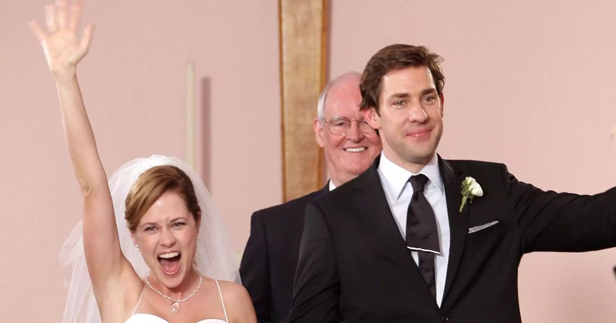 Jim and Pam's wedding in The Office