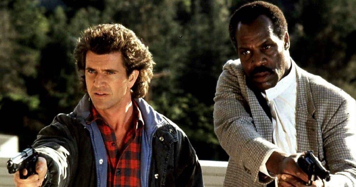 Mel Gibson and Danny Glover in Lethal Weapon (1987)