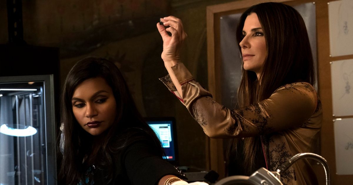 Sandra Bullock and Mindy Kaling in a scene from Ocean's 8
