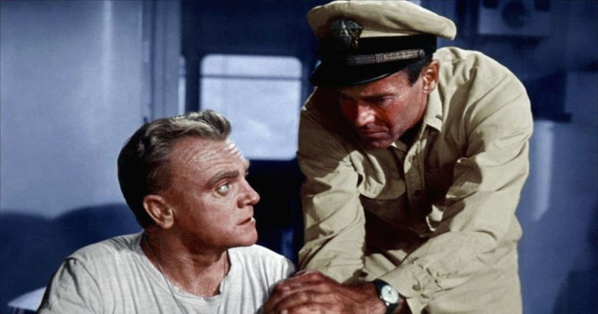 Henry Fonda and James Cagney in Mister Roberts 