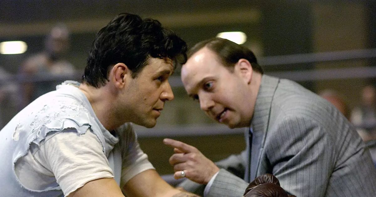 Paul Giamatti and Russel Crowe in Cinderella Man