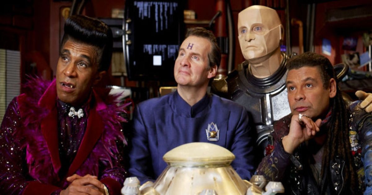 The cast of the sci-fi sitcom, Red Dwarf