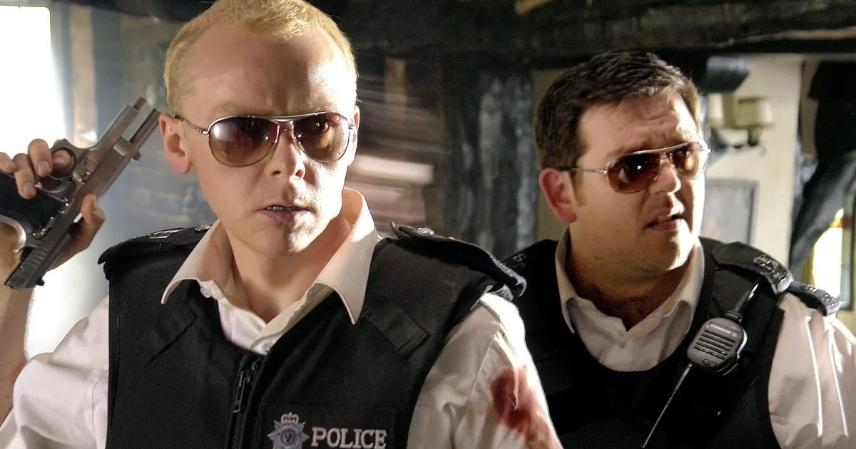 Simon Pegg e Nick Frost em Hot Fuzz