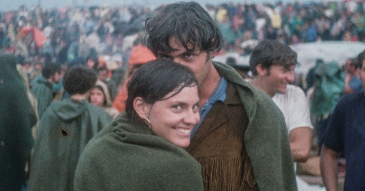 Two young people at the Woodstock festival in 1969