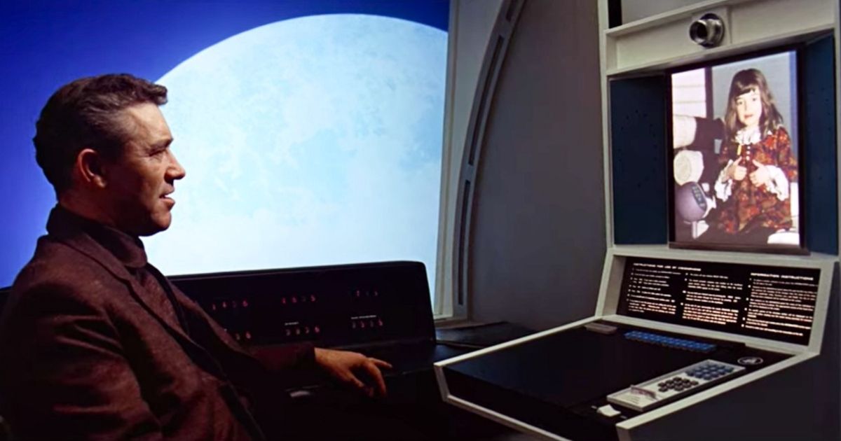 Video Call in 2001: A Space Odyssey (1968)
