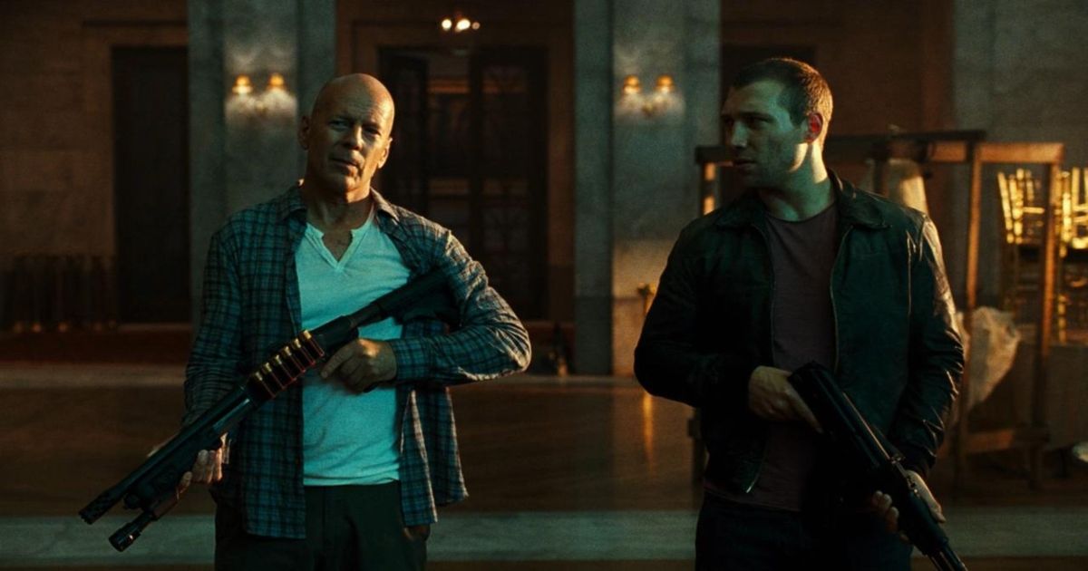 Bruce Willis and Jai Courtney in A Good Day to Die Hard
