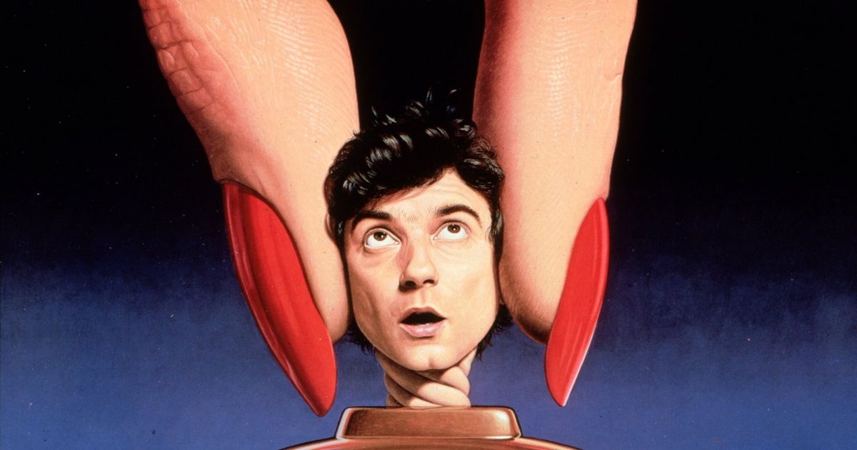 After Hours original poster with Griffin Dunne having his head squeezed by a woman's fingers