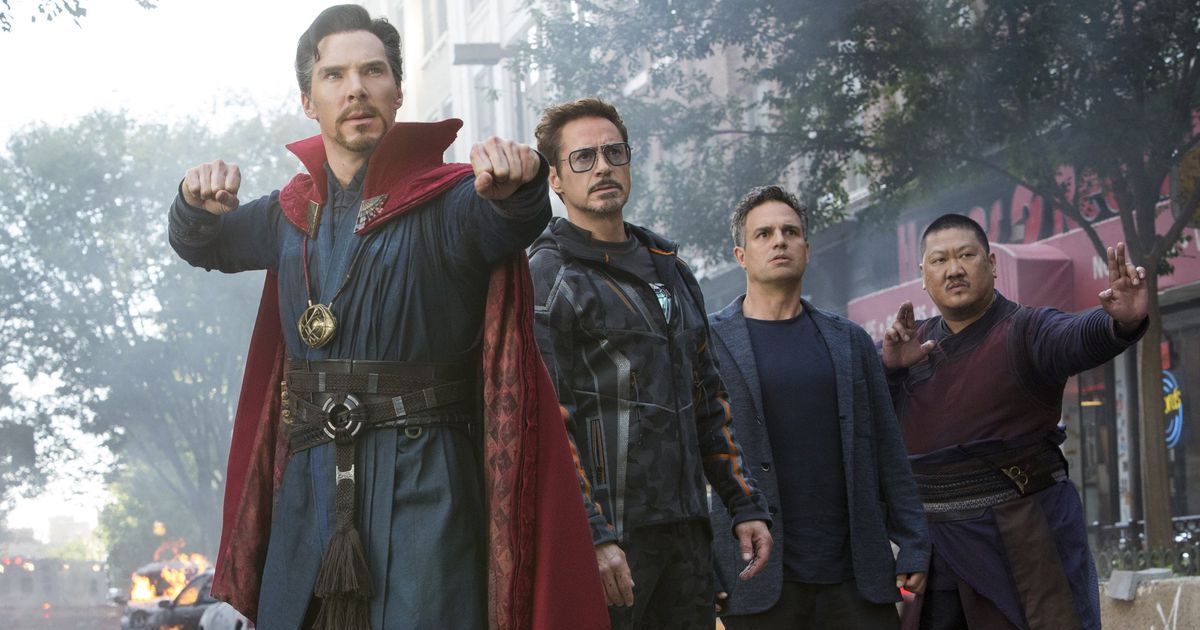 Avengers: Infinity War Doctor Strange, Tony Stark, Bruce Banner, and Wong