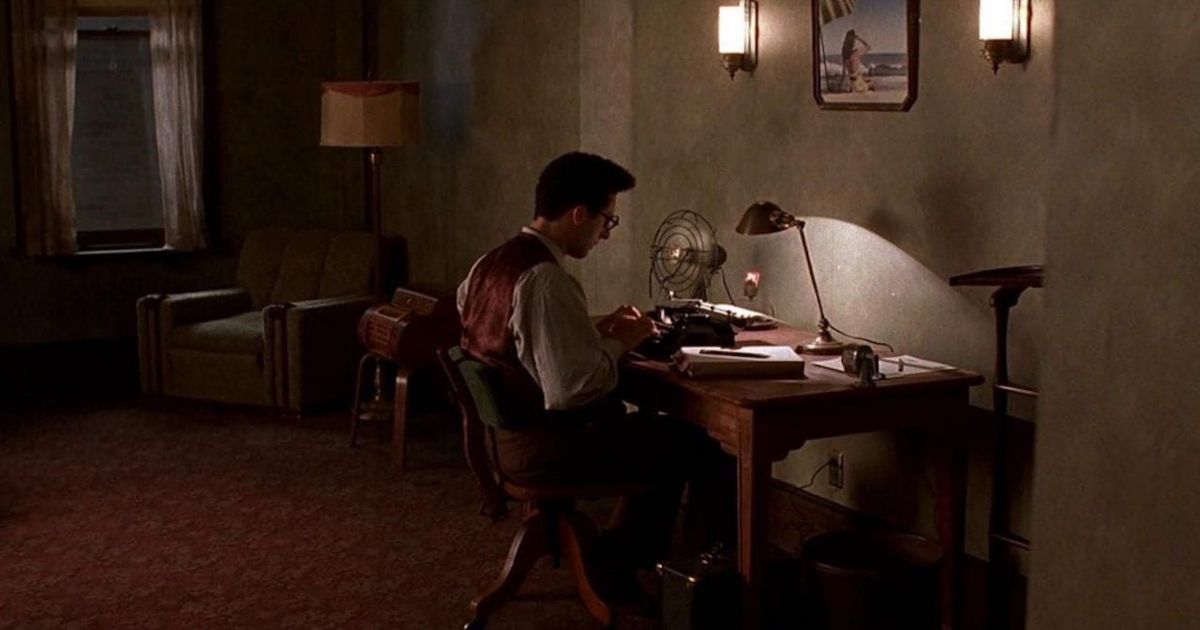 Barton Fink at a typewriter