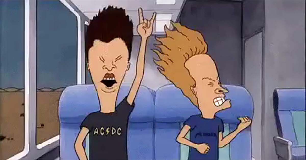 Beavis and Butt-Head Rocking Out
