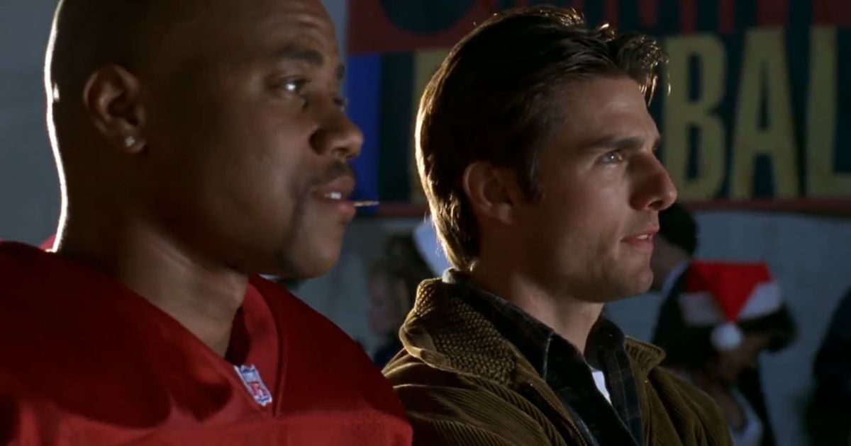 Cuban Gooding Jr and Tom Cruise in Jerry Maguire