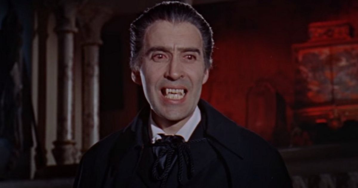 Count Dracula shows off his fangs