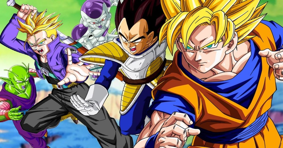 Dragon Ball Z characters like Goku and Vegeta