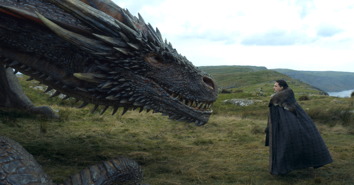 Jon Snow and Drogon