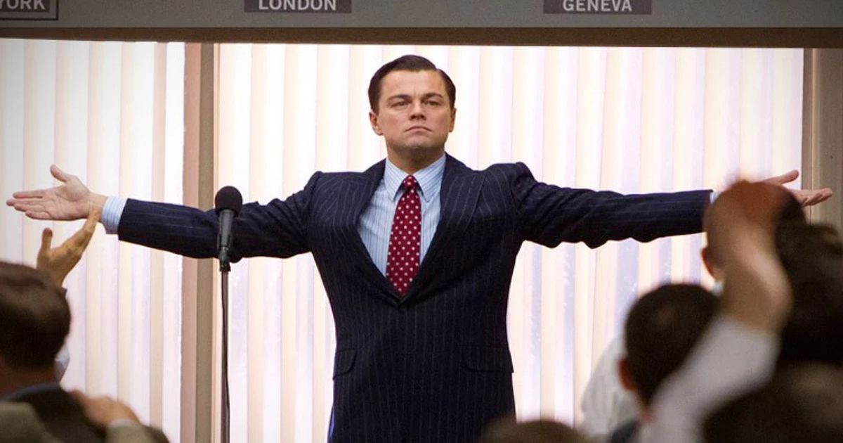 Leonardo DiCaprio in The Wolf of Wall Street