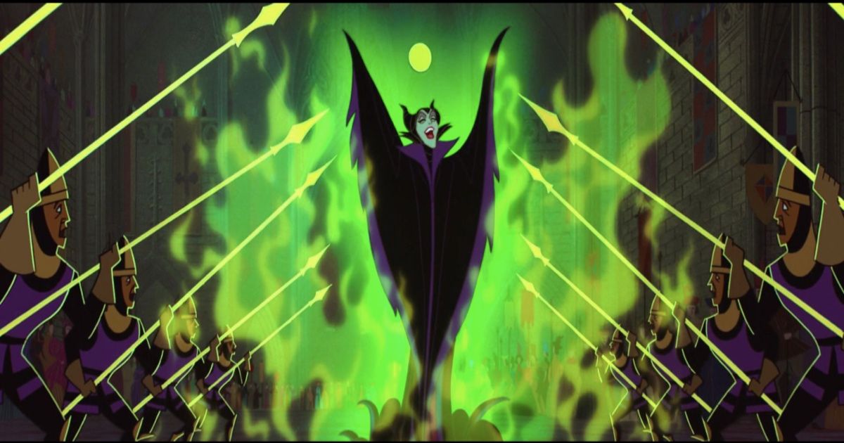 Maleficent in a scene from Sleeping Beauty